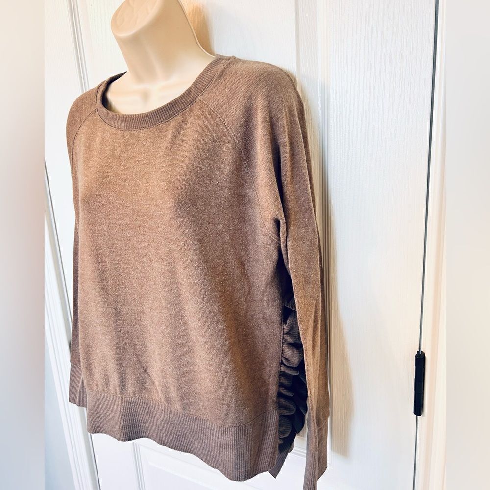 Zara Ruffle Side Slits Basic Collection Soft Lightweight Sweater! ❤️ - Picture 2 of 6